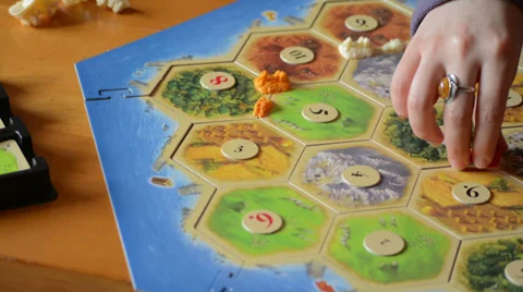 Moving pieces during board game Stock Footage 37798768