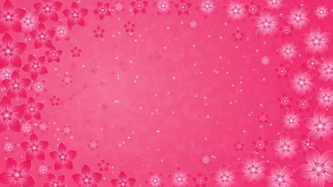 Moving pink background with a flowers Stock Footage 73725116