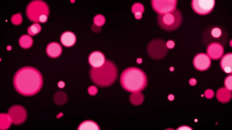 Moving pink particles background with bokeh seamless loop animation on black  Stock Footage 219596799