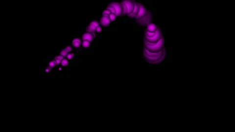 Moving Pink Spheres Tornado Animation on Black Background Loop Stock Footage 331960437