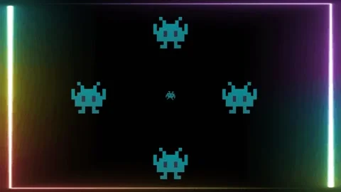 Moving Pixel Animation Stock Footage 222033125