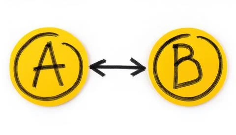 Moving from point A to point B and overcoming obstacles. Business problem s.. Foto stock