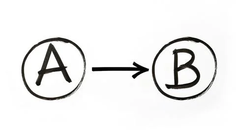 Moving from point A to point B and overcoming obstacles. Business problem s.. 스톡 사진