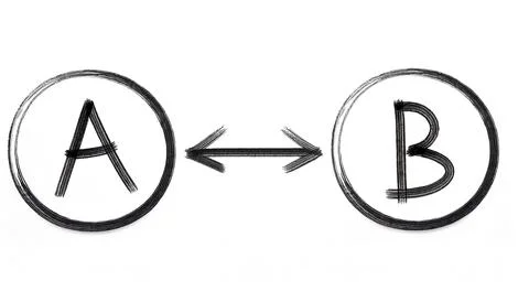 Moving from point A to point B and overcoming obstacles. Business problem s.. Stock Photos