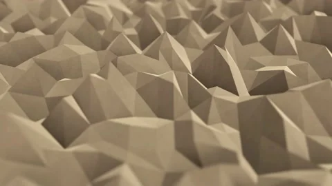 Moving polygonal geometry carton surface looping 3D animation Stock Footage 202558324