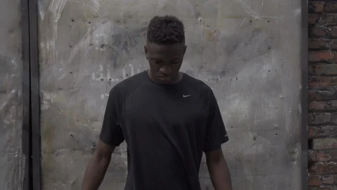 Moving portrait of athlete clapping hands, Stock Footage 86879726