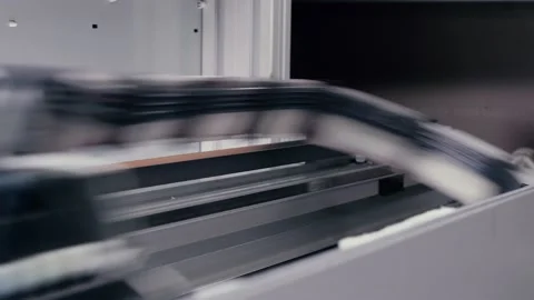 Moving print head of a large printing press. Stock Footage 130650277
