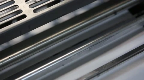 Moving printing machine mechanisms, printing press Stock Footage 63085045