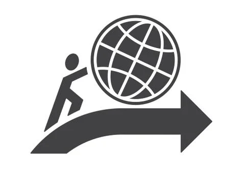 Moving progress forward Stock Illustration