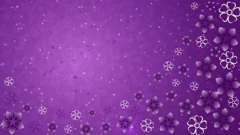 Moving purple background with a flowers Stock Footage 73574853