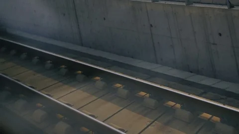 Moving railroad tracks Stock Footage 72683844