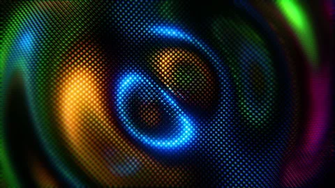 Moving rainbow background. Infinitely looped animation. Video stock 197307515
