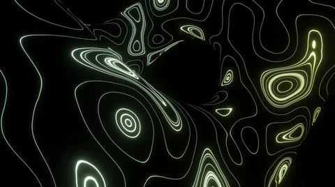 Moving random wavy texture. Design. Psychedelic animated abstract shapes on Stock Illustration