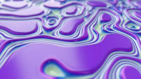 Moving random wavy texture. Psychedelic animated background. Transform abstra Stock Illustration