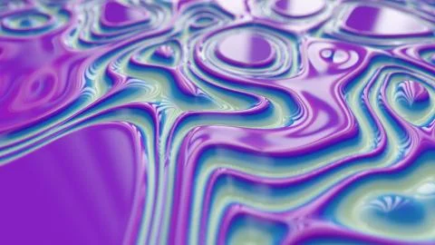 Moving random wavy texture. Psychedelic animated background. Transform abstra Stock Illustration