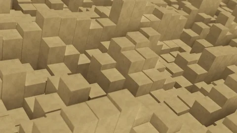 Moving recycled carton rectangular poles pattern rendered in UHD Stock Footage 271338956