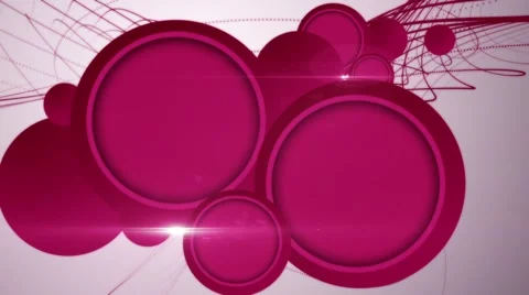 Moving red circles and lines, loop Stock Footage 45048178