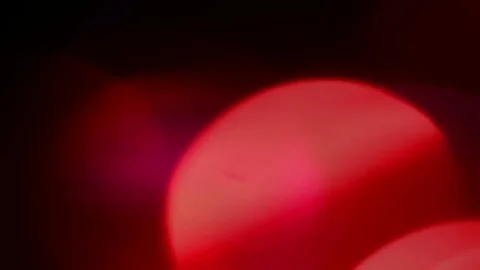 Moving red defocused lights through dark background. Stock Footage 83679065