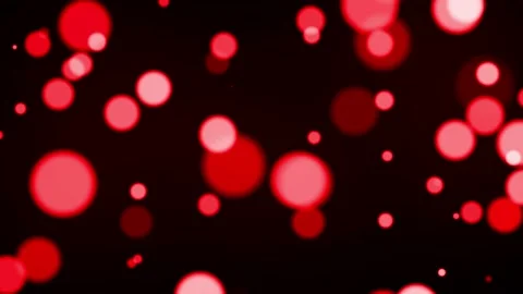 Moving red particles background with bokeh seamless loop animation on black b Stock Footage 219596804