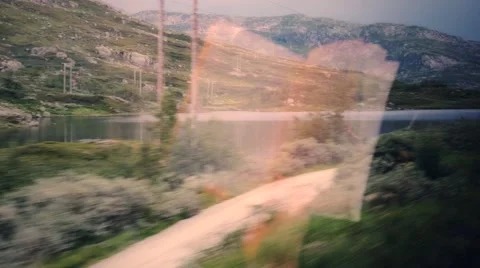 Moving reflection of landscape Video stock 41982747