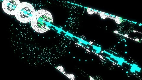 Moving Rings on the Rod Stock Footage 73785321