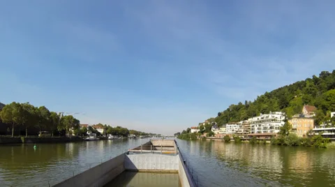 Moving on the River Stock Footage 36040528