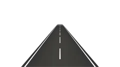 Animation Seamless Loop Highway Road Markings Moving Fast Horizon