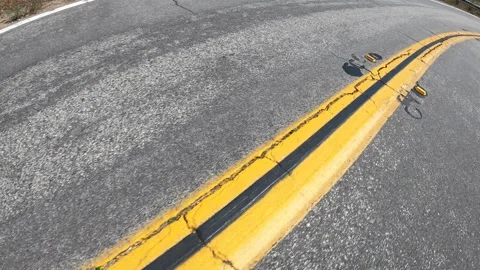 Moving Road Surfaces  Yellow Lines and road markings 04 Video stock 244429131
