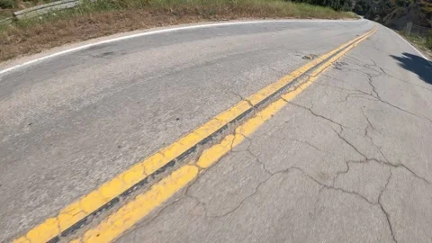 Moving Road Surfaces  Yellow Lines and road markings 05 Video stock 244429166