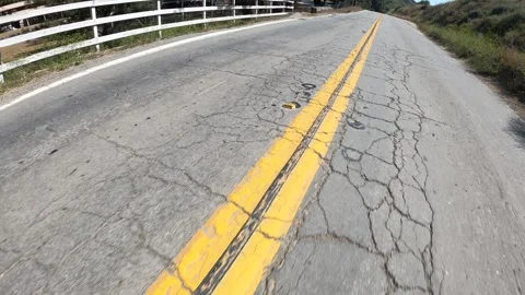 Moving Road Surfaces  Yellow Lines and road markings 06 Video stock 244429214