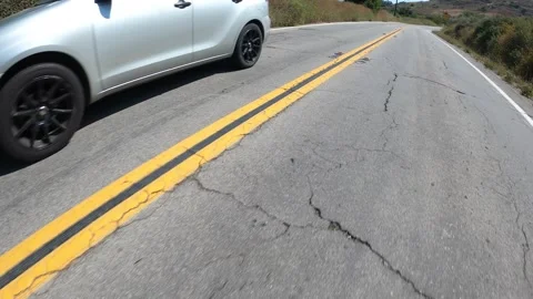 Moving Road Surfaces  Yellow Lines and road markings 09 Video stock 244430137