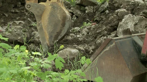 Moving rocks 04 CU dolly Stock Footage 25604360