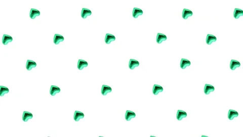 Moving, Rotating Hearts Background Video Motion Graphics Heart Rotation Parade Video stock 297517748