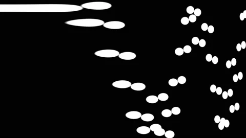 Moving Round Circles Bubbles Random Mix Video stock 139737507