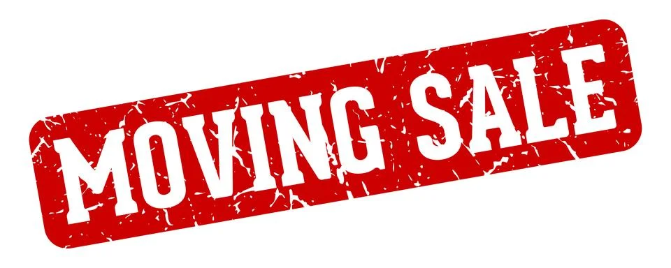 Moving sale rectangular sign. moving sale stamp Illustrazione stock