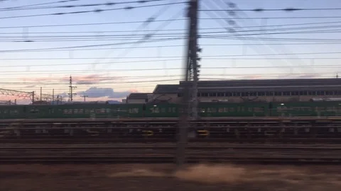 Moving scene from speed train Video stock 92834297