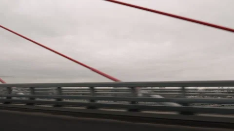 Moving scenery seen through the windows of a vehicle Видео 131727612