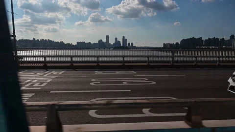 Moving scenery seen through the windows of  Electric train Stock Footage 137981621