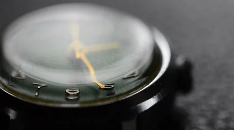 Moving second hand on the dial watches Stock Footage 37500334