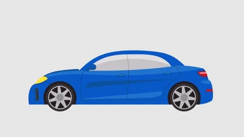 Moving sedan car. Stock Footage 258448664