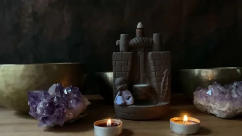 Moving sequence of a cascading incense burner. Stock Footage 221265029