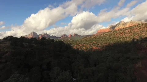 Moving from Shadow to Light in Sedona Arizona Stock Footage