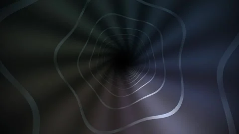Moving shapes create a tunnel effect with dark background Stock Footage 340046216
