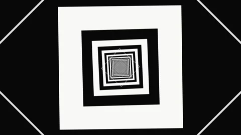 Moving shapes form contrasting patterns on a light background Stock Footage 337301580