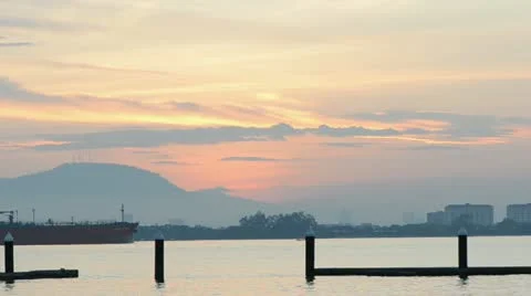 Moving ship HD Stock Footage 21246502