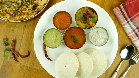 Moving shot of beautifully plated South Stock Video Pond5