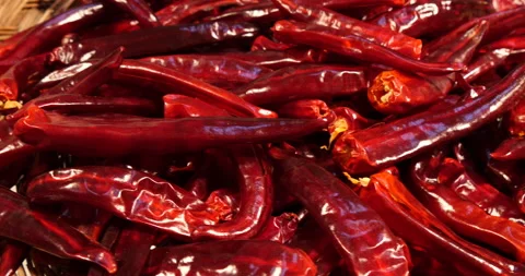 Moving shot of chili pepper Stock Footage 162597102