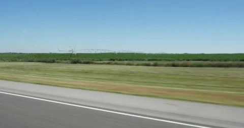 Moving Shot Driving Through Oklahoma on Interstate 40 Stock Footage 60641649