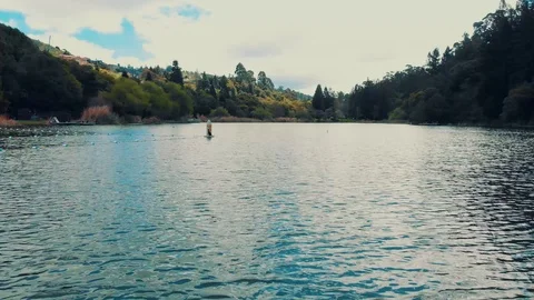 A moving shot on the lake Stock Footage 105687377