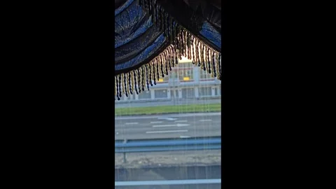 Moving side window bus Stock Footage 331180348